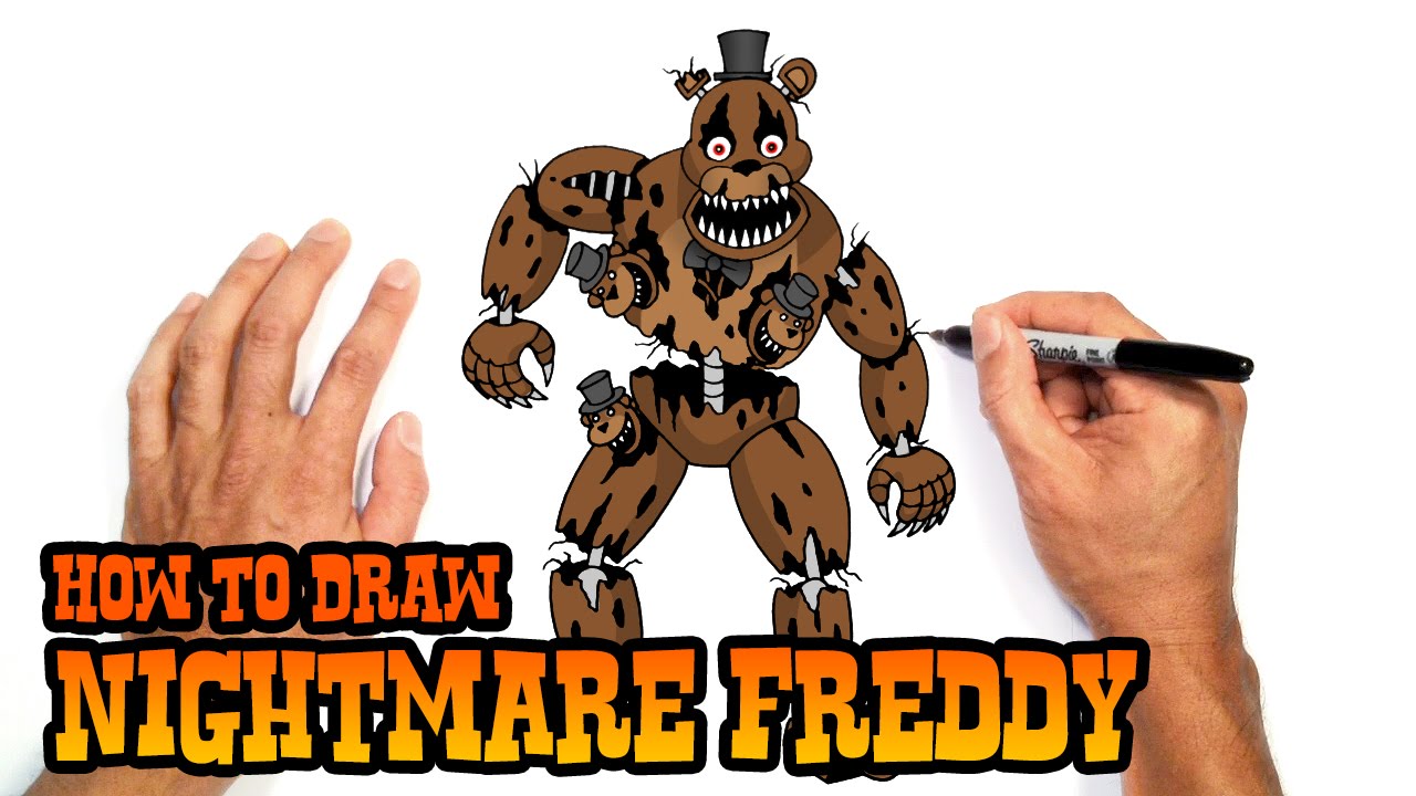 How To Draw Nightmare Freddy FNAF Characters C4K ACADEMY   Maxresdefault 7 